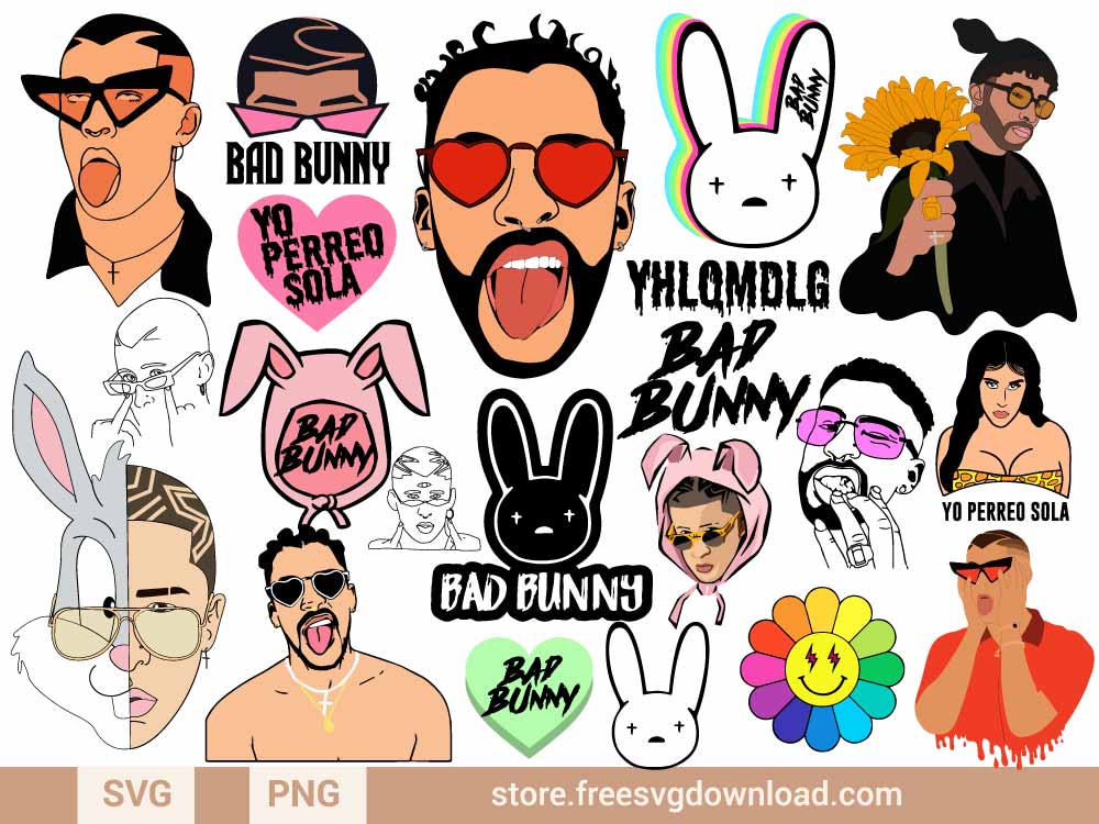 Bad Bunny SVG Bundle (FSD-G3) - Store Free SVG Download