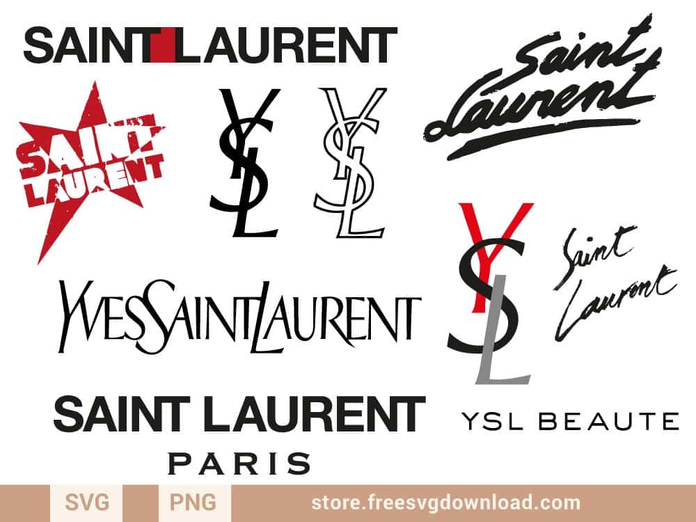 YSL Free SVG Logo PNG Download Free SVG Download Fashion Brand | vlr.eng.br
