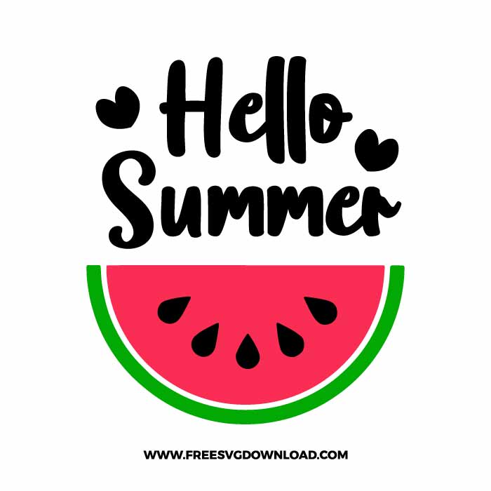 Download Hello Summer Watermelon Svg Png Free Summer Cut Files Free Svg Download