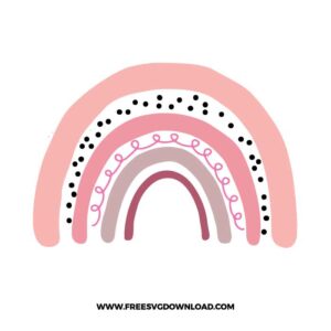 Pink Rainbow SVG & PNG free cut files download