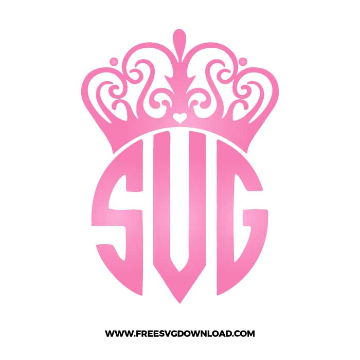 Download Princess Crown Monogram Svg Png Free Cut Files