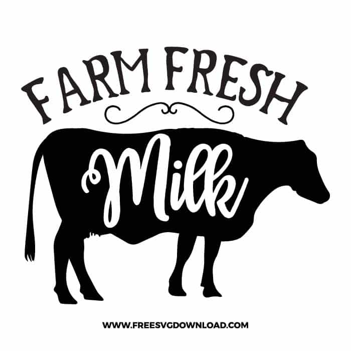 Farm fresh milk SVG & PNG cut files | Free SVG Download