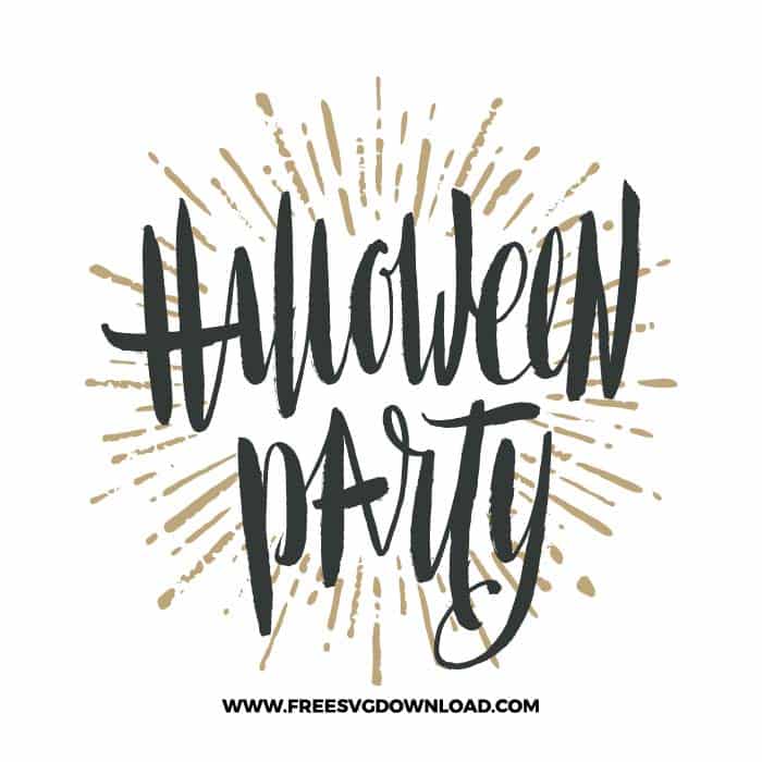 Halloween party SVG & PNG cut files - Free SVG Download