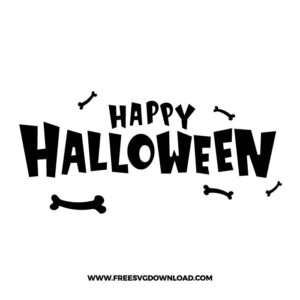Happy Halloween Bones Free SVG File