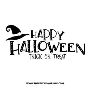 Happy Halloween Trick or Treat Free SVG File