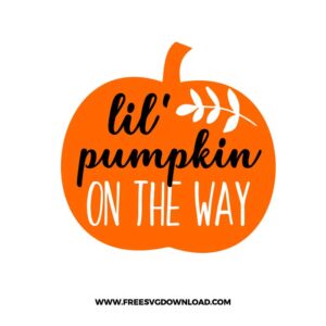 Lil Pumpkin On The Way Free SVG File