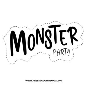 Monster Party Free SVG File