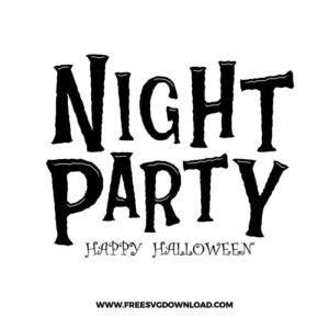 Night Party Happy Halloween Free SVG File
