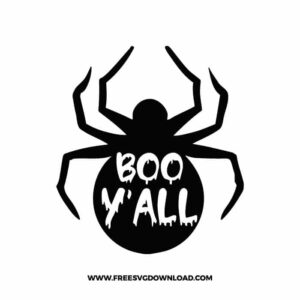 Boo Y'all Spider Free SVG File