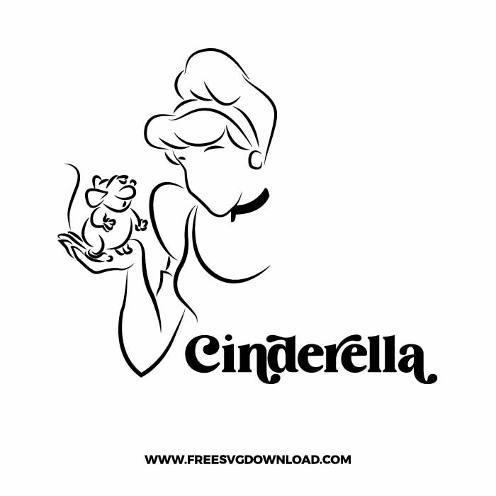 Princess Cinderella svg cutting files for cricut silhouette INSTANT