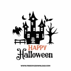 Happy Halloween Castle Free SVG File