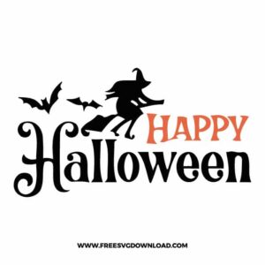 Happy Halloween Witch Free SVG File