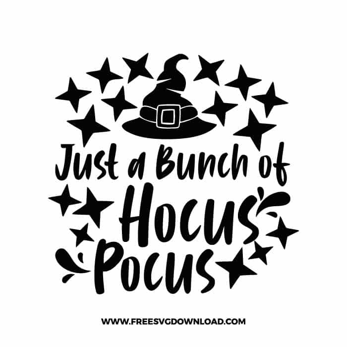 Just a bunch of hocus pocus Free SVG & PNG Halloween cut files