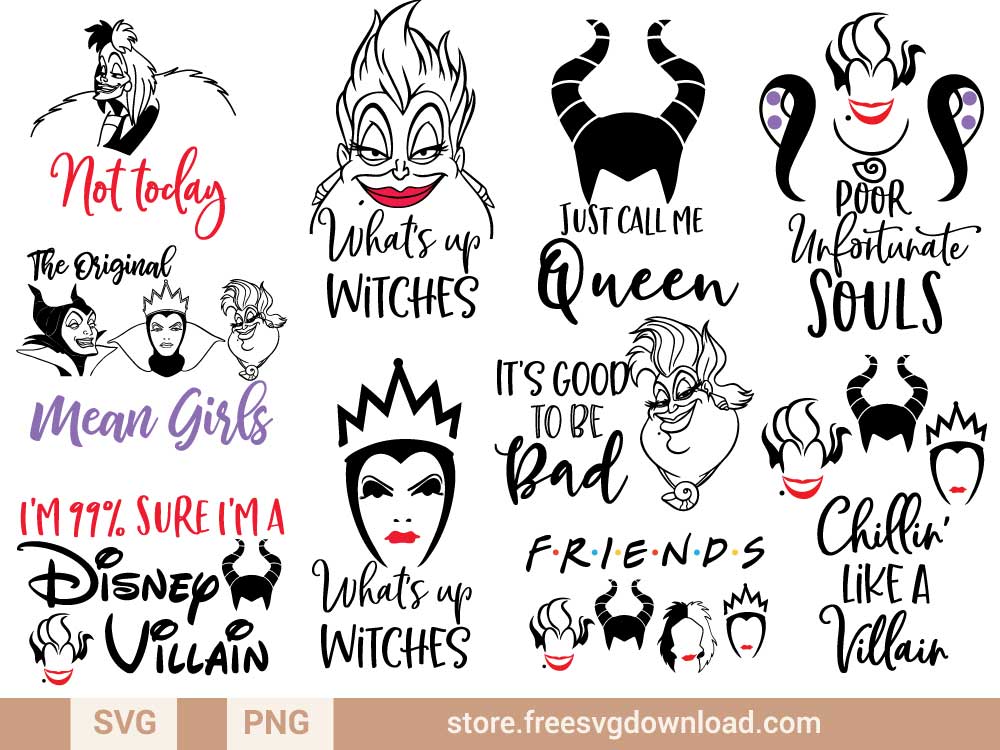 female disney villains drawings