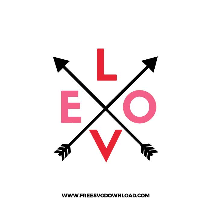 Love Arrows SVG & PNG free Valentine cut files