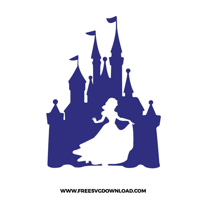 Princess Snow White Castle Silhouette SVG, PNG, JPG -Instant Zip File ...