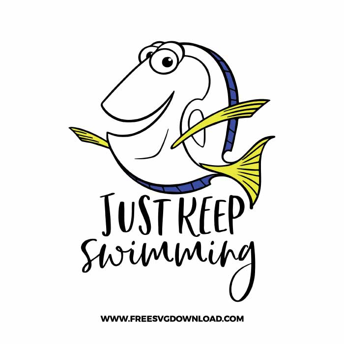 Just Keep Swimming Svg, Finding Nemo Svg, Nemo Svg, Dory Silhouette ...