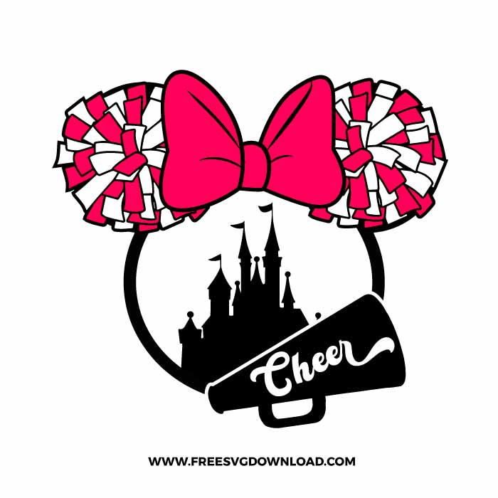 Minnie Cheer Castle SVG & PNG free cut files