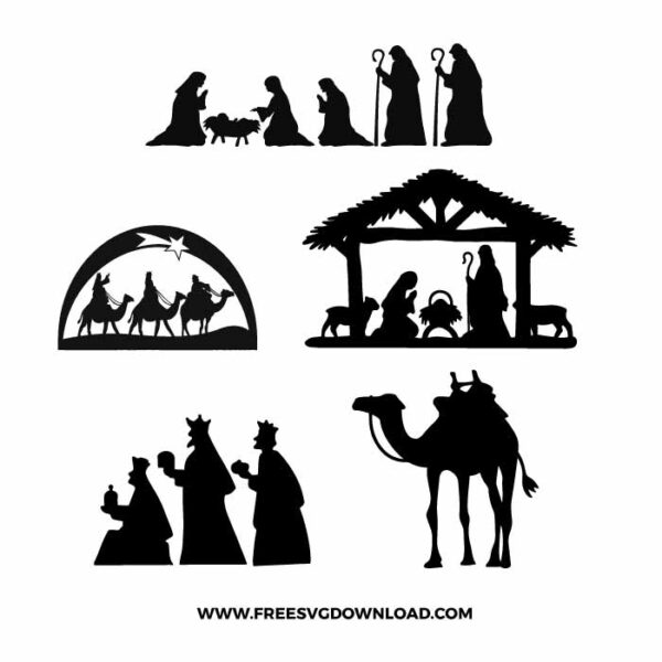 Nativity Scene Free SVG Files | Free SVG Download