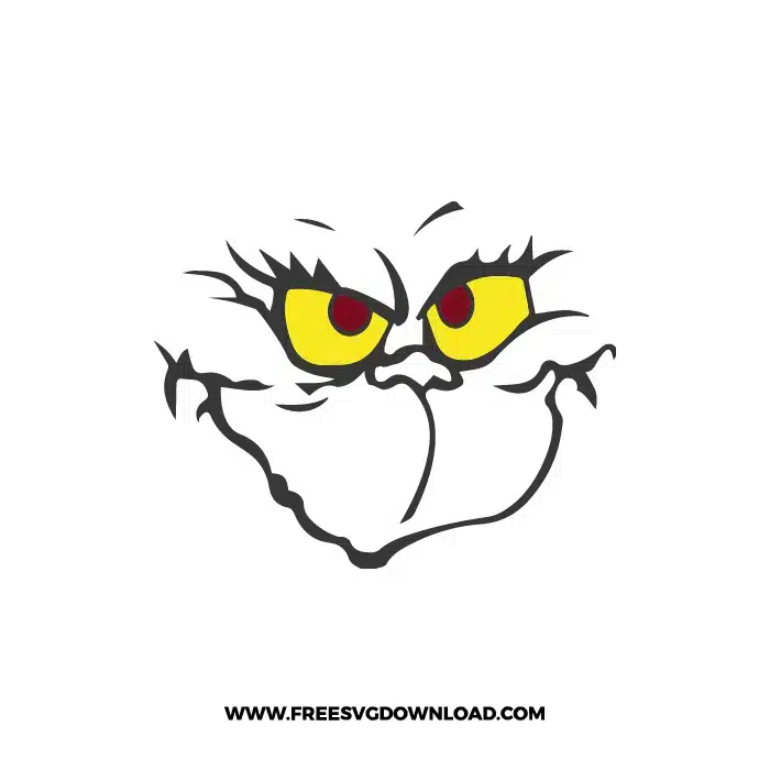 Grinch Smirk SVG & PNG Free Cut Files | Free SVG Download
