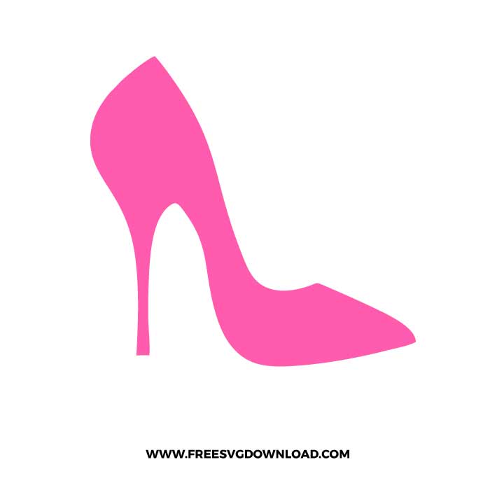 high heel shoe silhouette, girl free svg file - SVG Heart