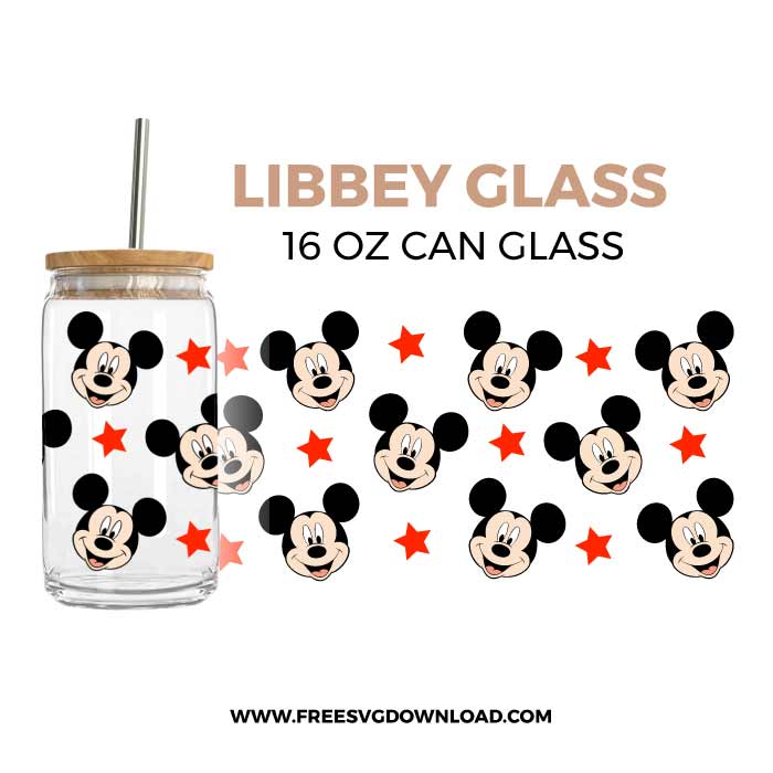 Mickey Minnie Libbey Glass SVG (FSD-P5) - Store Free SVG Download