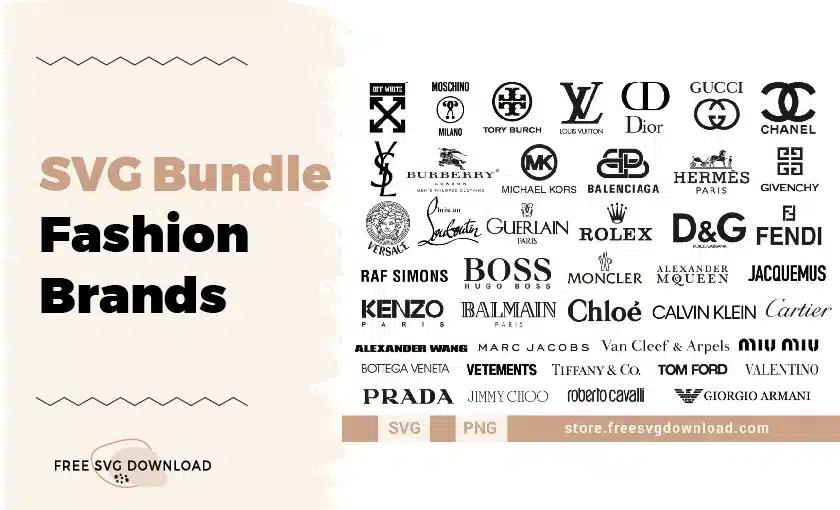 🌟 Ultimate Fashion Brands SVG Bundle! 🌟 - Free SVG Download