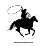 Cowboy Riding Horse SVG & PNG Free Western Download | Free SVG Download