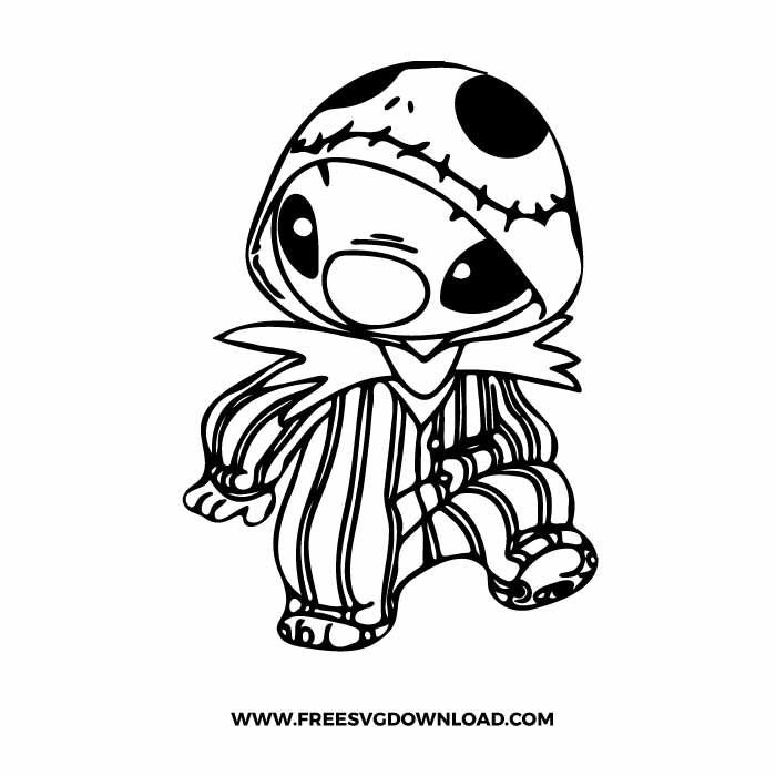 Stitch Nightmare Before Christmas SVG & PNG Free Download | Free SVG ...