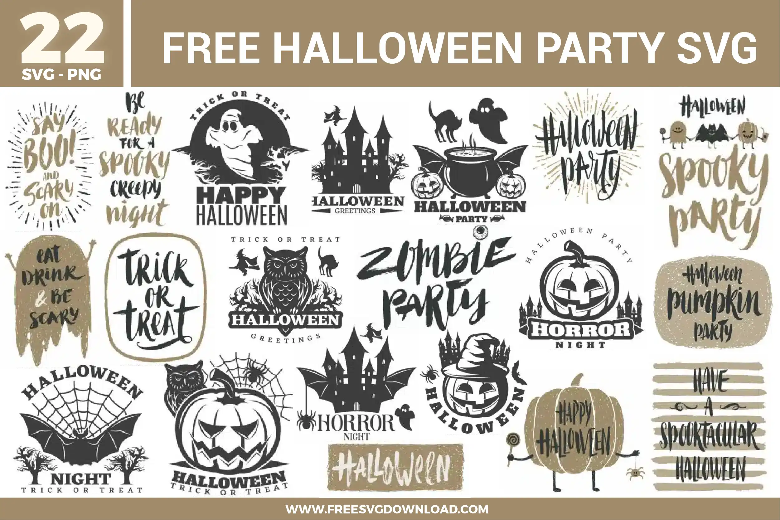 Halloween Party Free SVG Files
