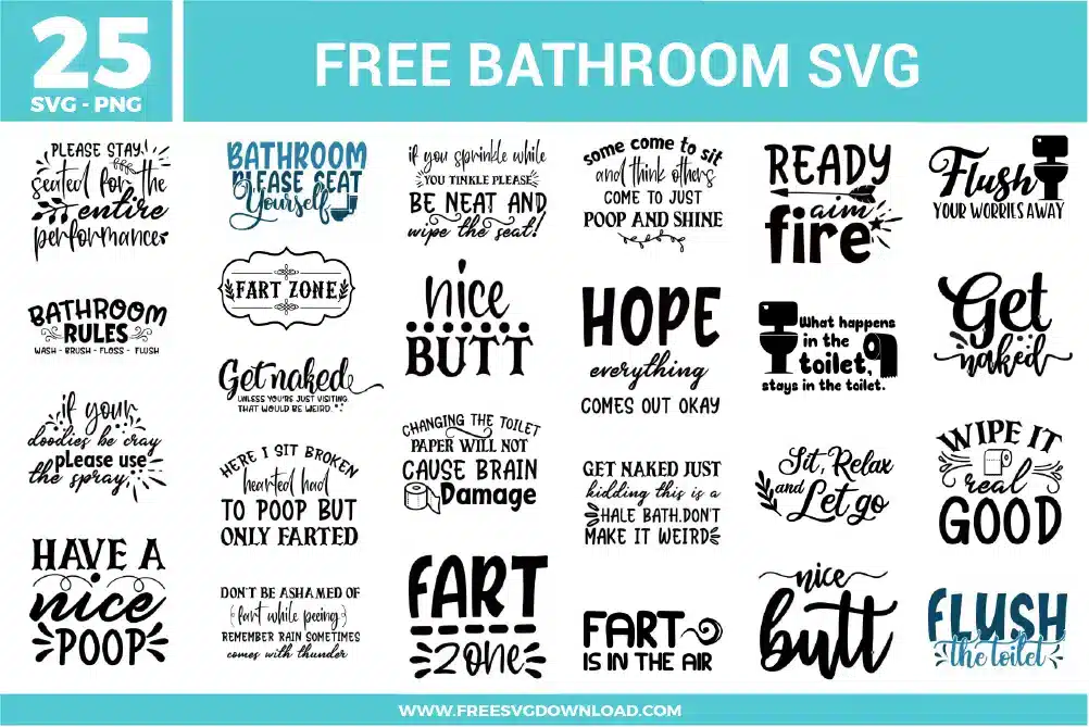 Bathroom Free SVG Files
