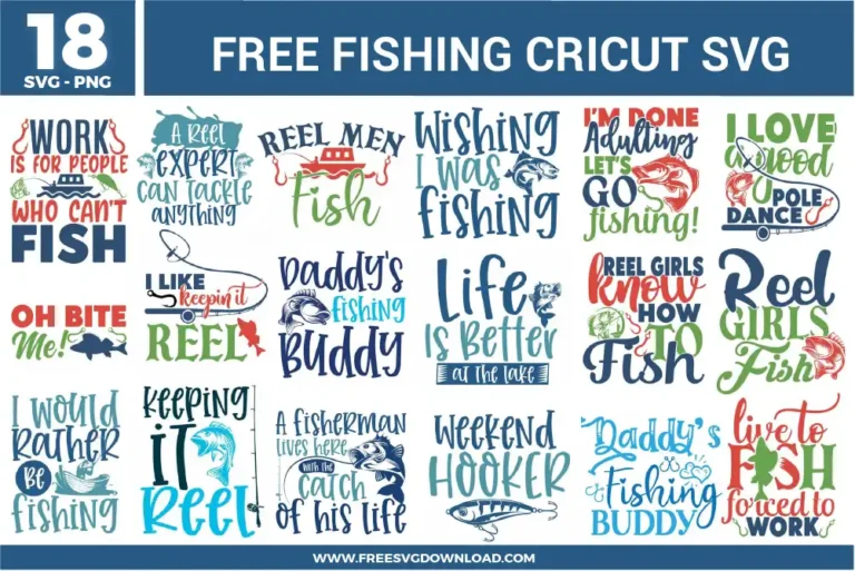 Fishing Cricut Free SVG Files