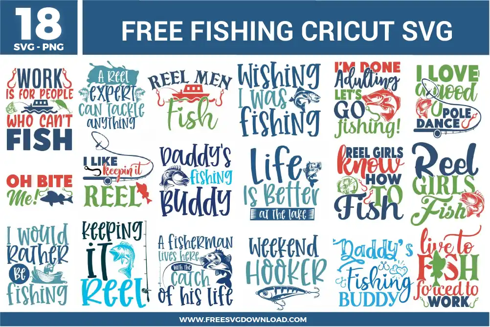 Fishing Cricut Free SVG Files