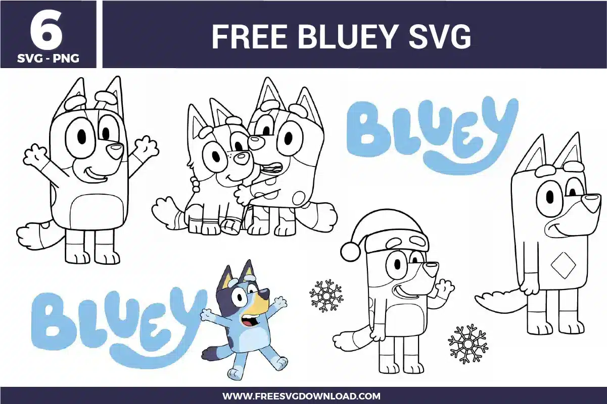 Bluey Svg Files, Bluey Svg Files, Vector Png Images, SVG Cut🌎 Proteja ...