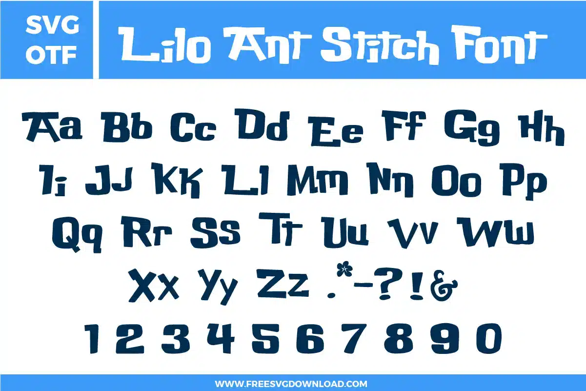 Lilo And Stitch Font Free Svg File Free Svg Download