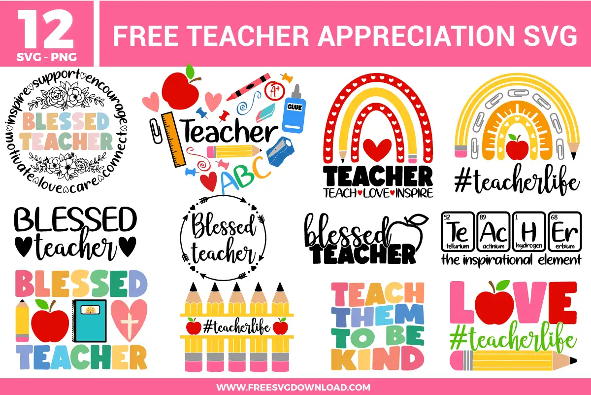 Teacher Appreciation Free SVG Files | Free SVG Download